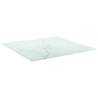 Table Top White 60x60 cm with Marble Design - Hipomarket