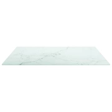 Table Top White 60x60 cm with Marble Design - Hipomarket