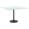 Table Top White 60x60 cm with Marble Design - Hipomarket