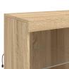 Modern Sideboard with LED Lights - Sonoma Oak 283x37x100 cm