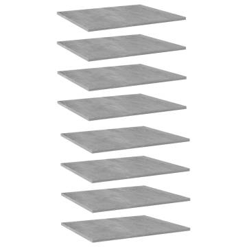 Bookshelf Boards 8 pcs - Concrete Grey | Hipomarket