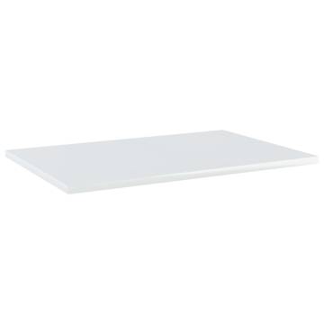 Bookshelf Boards (8 pcs) - High Gloss White | Hipomarket