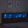 Modern Sideboard with LED Lights - Smoked Oak | HipoMarket