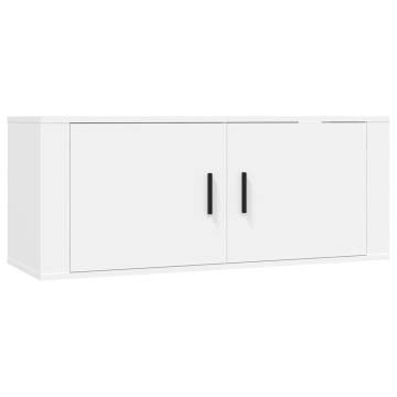 4 Piece White TV Cabinet Set - Stylish and Practical Design