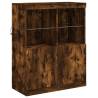 Modern Sideboard with LED Lights - Smoked Oak | HipoMarket