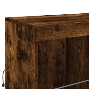 Modern Sideboard with LED Lights - Smoked Oak | HipoMarket