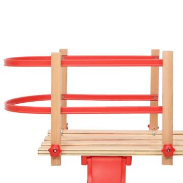 Backrest for Sledge Red Plywood - Safe & Supportive