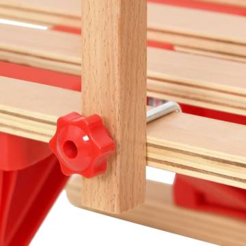 Backrest for Sledge Red Plywood - Safe & Supportive