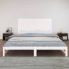 Elegant White Wall Headboard in Solid Pine - 204x3x90 cm