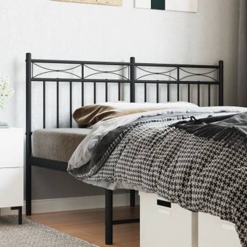 Stylish Black Metal Headboard 135 cm for Your Bedroom