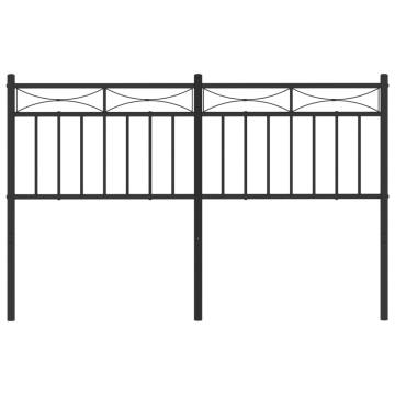 Stylish Black Metal Headboard 135 cm for Your Bedroom