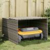 Robot Mower Garage - Grey Poly Rattan - Durable & Weatherproof