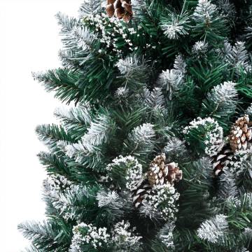 Pre-lit Artificial Christmas Tree with Balls & Pinecones - 180 cm