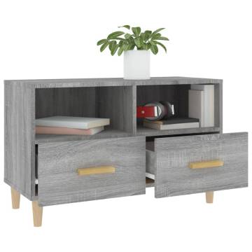 Stylish Grey Sonoma TV Cabinet - 80x36x50 cm | Hipo Market