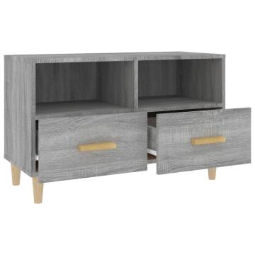 Stylish Grey Sonoma TV Cabinet - 80x36x50 cm | Hipo Market