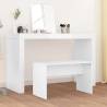 Dressing Stool White 70x35x45 cm Engineered Wood Colour white 