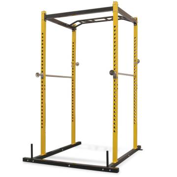 Fitness Power Rack - Heavy-Duty Yellow & Black 140x145x214 cm