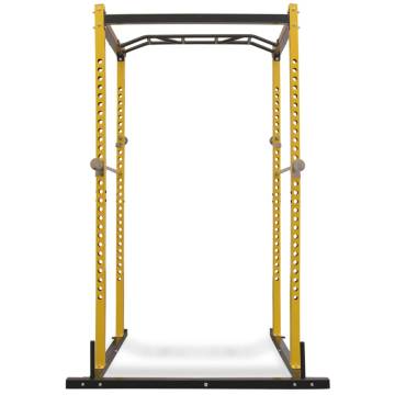 Fitness Power Rack - Heavy-Duty Yellow & Black 140x145x214 cm