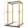 Fitness Power Rack - Heavy-Duty Yellow & Black 140x145x214 cm