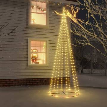 Illuminated Christmas Cone Tree - 310 Warm White LEDs 300 cm