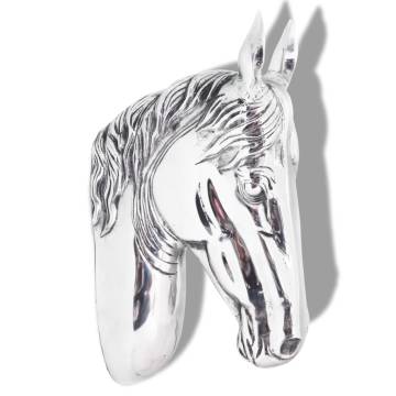 Elegant Silver Horse Head Wall Decoration - Aluminium Art