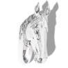 Elegant Silver Horse Head Wall Decoration - Aluminium Art