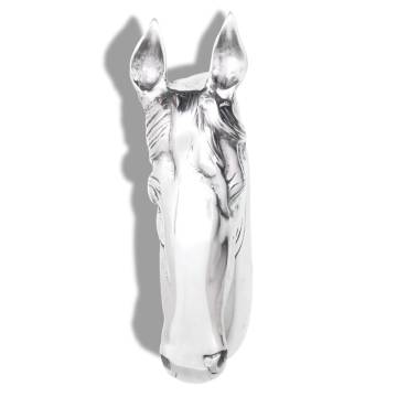 Elegant Silver Horse Head Wall Decoration - Aluminium Art