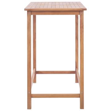 Solid Teak Garden Bar Table - 120x65x110 cm | Hipo Market