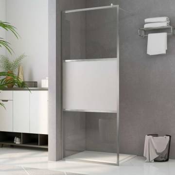 Walk-in Shower Wall | Half Frosted ESG Glass 115x195 cm