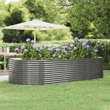 Garden Raised Bed Grey 291x140x68 cm | Durable Steel Planter