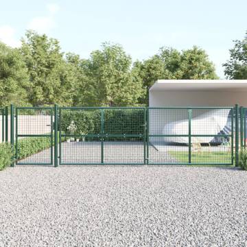 Mesh Garden Gate Green 500x175 cm Galvanised Steel