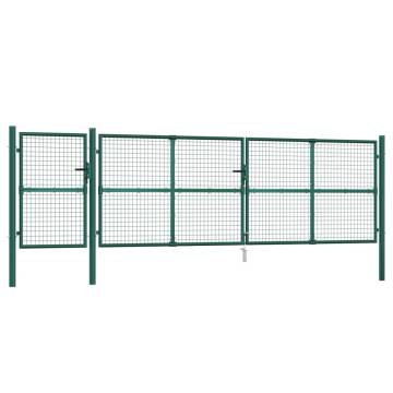 Mesh Garden Gate Green 500x175 cm Galvanised Steel