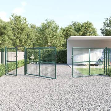 Mesh Garden Gate Green 500x175 cm Galvanised Steel