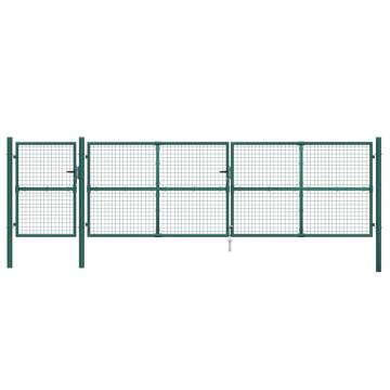 Mesh Garden Gate Green 500x175 cm Galvanised Steel