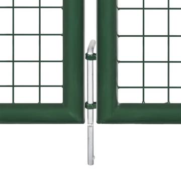 Mesh Garden Gate Green 500x175 cm Galvanised Steel