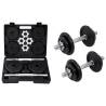 15 Piece Dumbbell set 20 kg Cast Iron Weight 20 kg Model with case Number of 1 