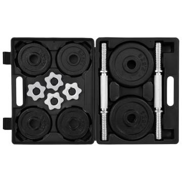 15 Piece Dumbbell Set 20 kg - Cast Iron | HipoMarket