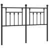 Stylish Black Metal Headboard 135 cm | Hipo Market