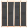 Stylish 4-Panel Grey Room Divider - 160x170 cm | HipoMarket