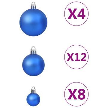 100 Piece Blue Christmas Ball Set - Decorate Your Tree