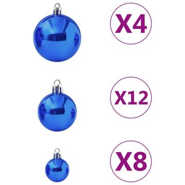 100 Piece Blue Christmas Ball Set - Decorate Your Tree