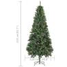 Lifelike 210 cm Pre-lit Christmas Tree with Pine Cones - HipoMarket