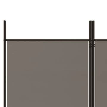 3-Panel Anthracite Room Divider - 150x180 cm Fabric