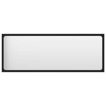 Black Bathroom Mirror 100x1.5x37 cm | Hipomarket UK