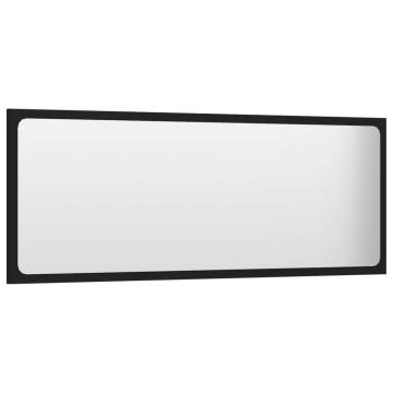 Black Bathroom Mirror 100x1.5x37 cm | Hipomarket UK