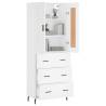 Stylish Highboard White 69.5x34x180 cm - Hipomarket