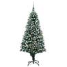 Artificial Pre-lit Christmas Tree with Ball Set&Pine Cones 240 cm Colour white Size 240 x 130 cm Quantity in Package 1 Number of Branch Tips 