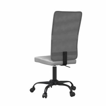 Height Adjustable Grey Mesh Office Chair - Hipomarket