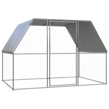 Outdoor Chicken Cage 3x2x2 m - Galvanised Steel | HipoMarket