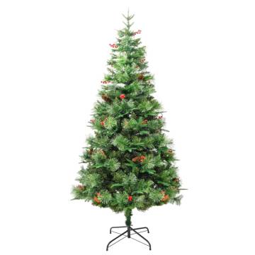 Pre-lit Christmas Tree with Pine Cones - 195 cm | Hipo Market